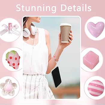 Amazon.com: Luckyvestir Phone Charms Aesthetic Strap, Kawaii